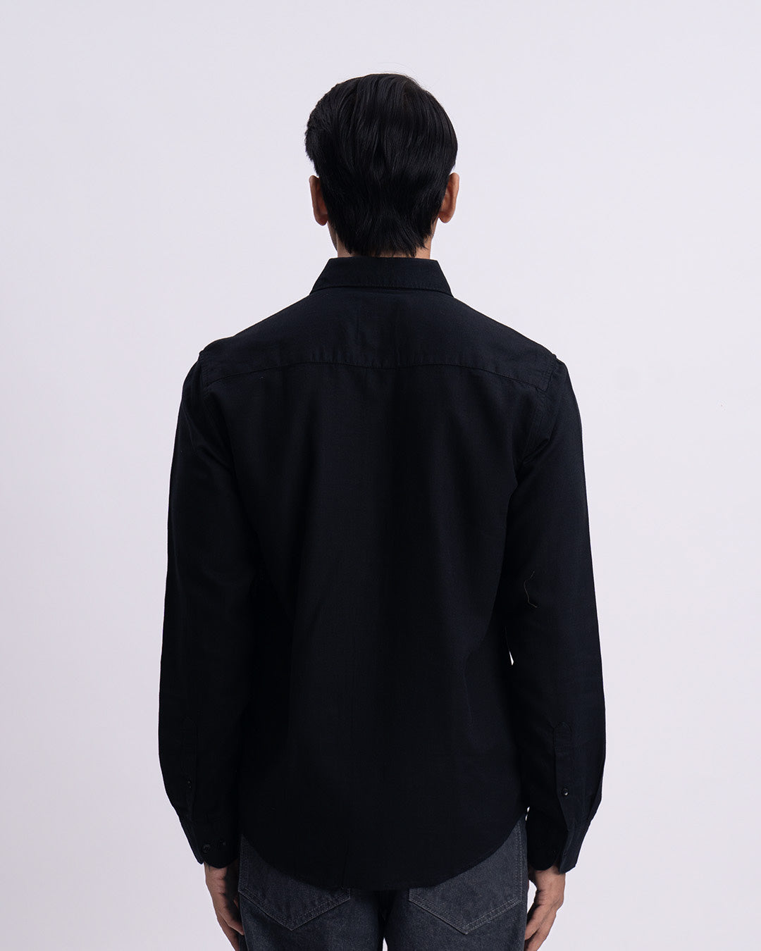 Lyocell Linen Tailored Shirt In Black