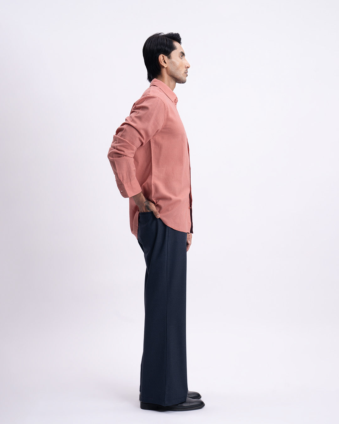 Lyocell Linen Tailored Shirt In Pastel