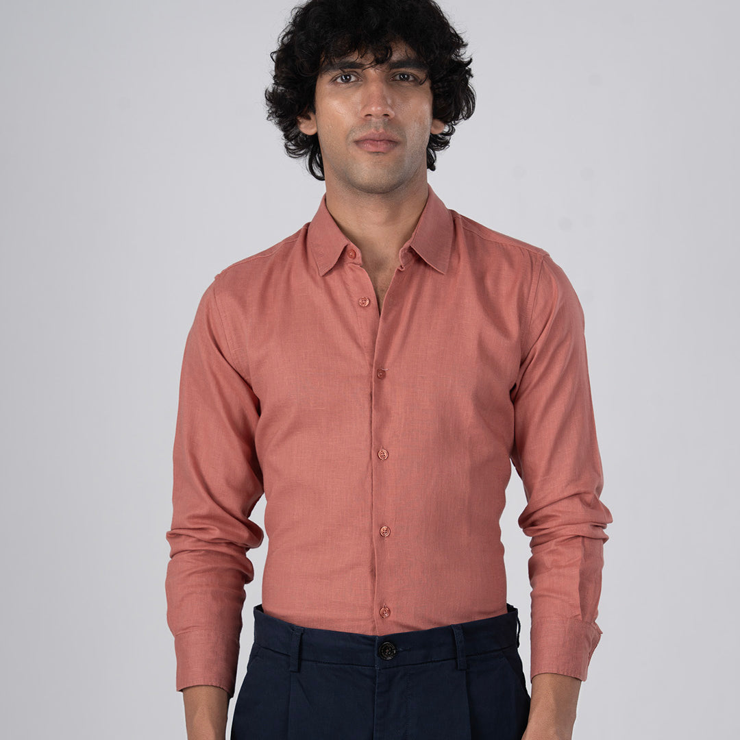 Premium Lyocell Linen Shirt In Pastel