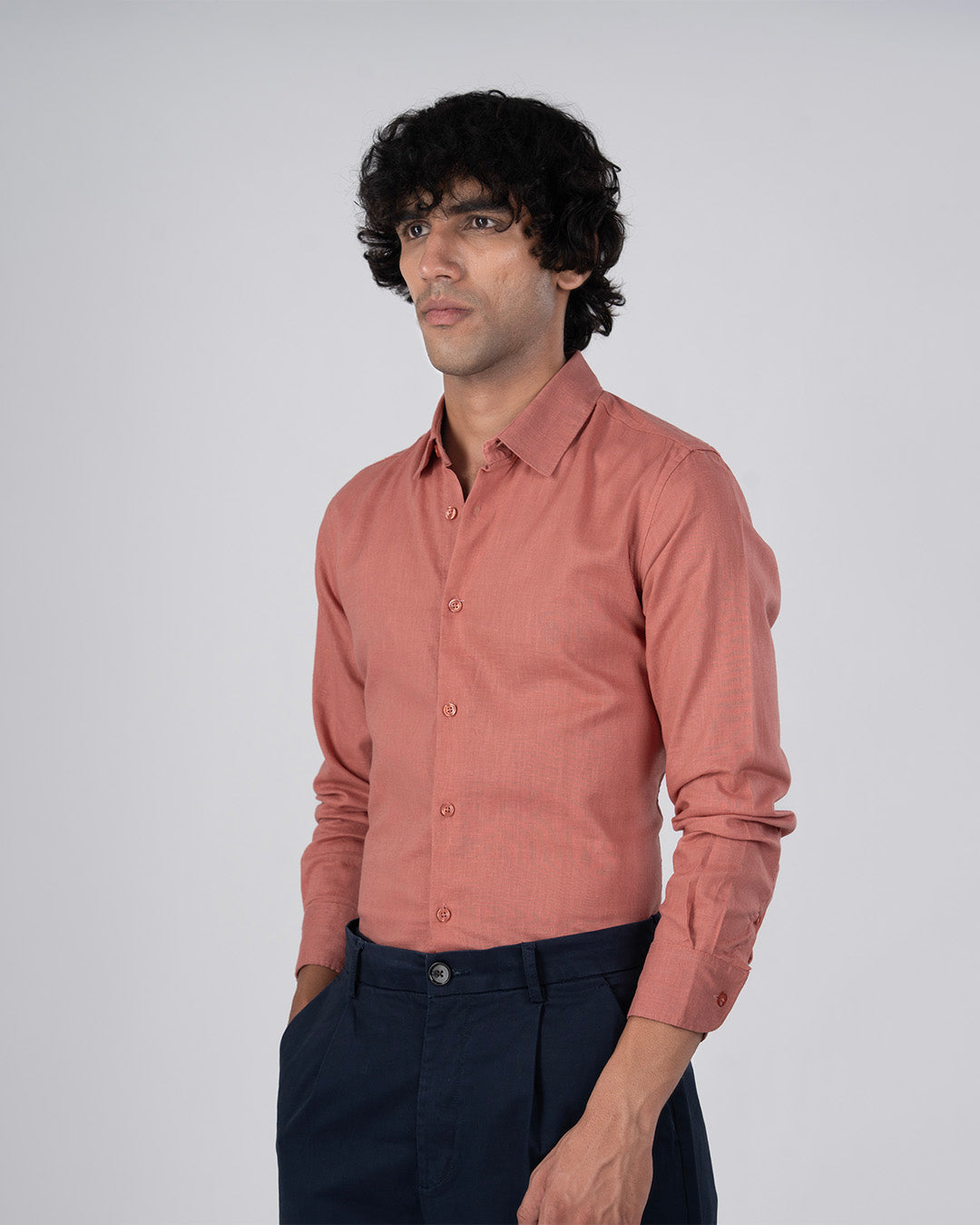 Premium Lyocell Linen Shirt In Pastel