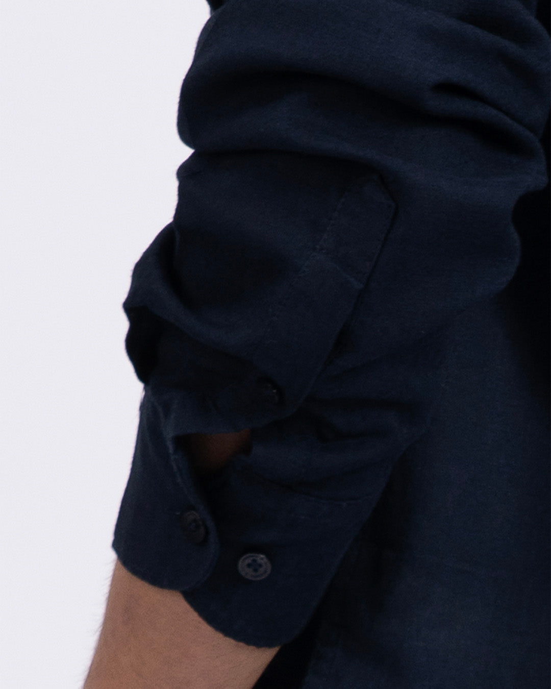 Premium Lyocell Linen Shirt In Navy