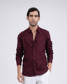Premium Lyocell Linen Shirt In Maroon