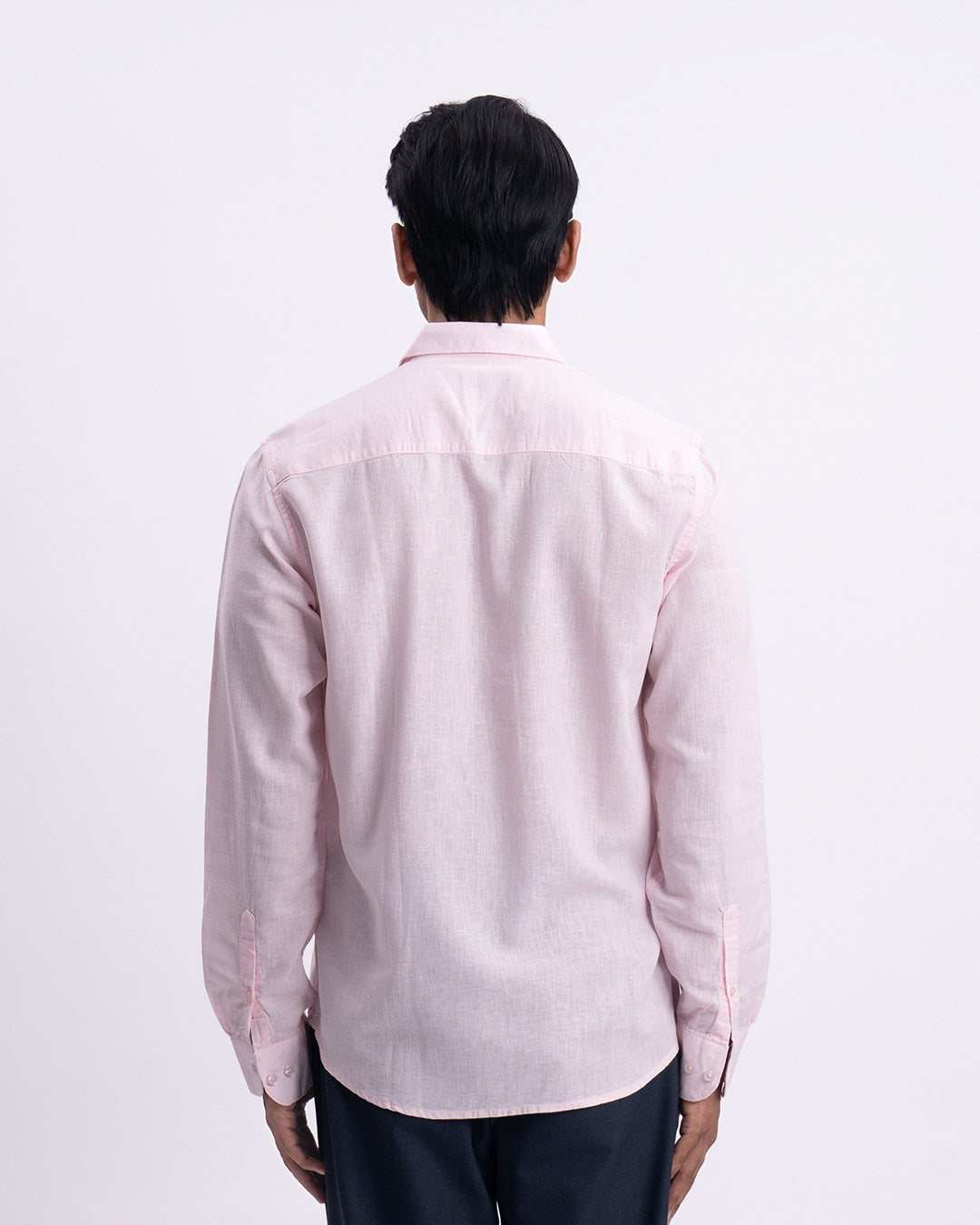 Lyocell Linen Tailored Shirt In Pink