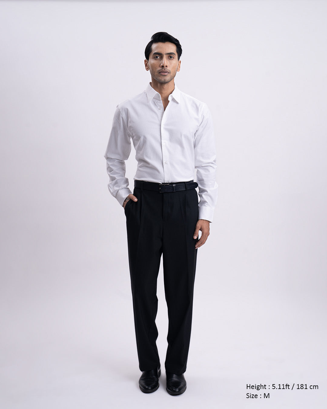 Oxford Cotton Tailored Shirt In White