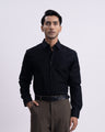 Oxford Cotton Tailored Shirt In Black