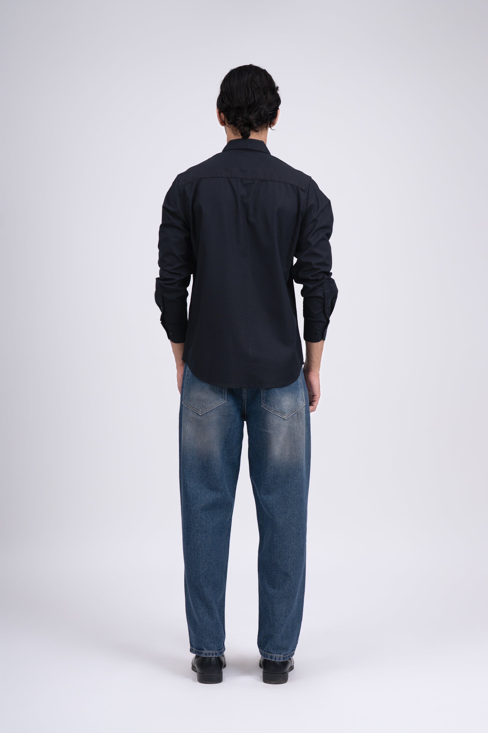Premium Oxford Cotton Shirt In Black