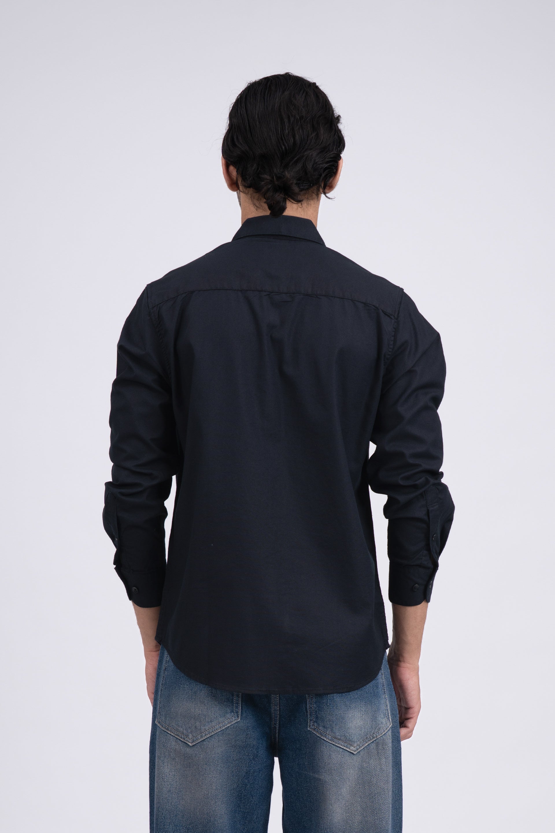 Premium Oxford Cotton Shirt In Black