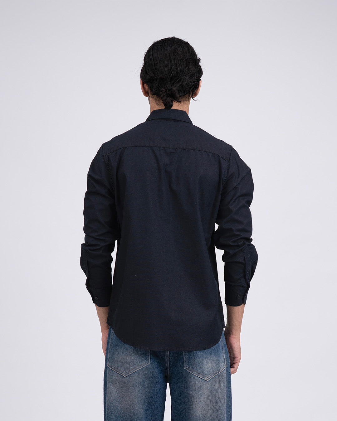 Premium Oxford Cotton Shirt In Black