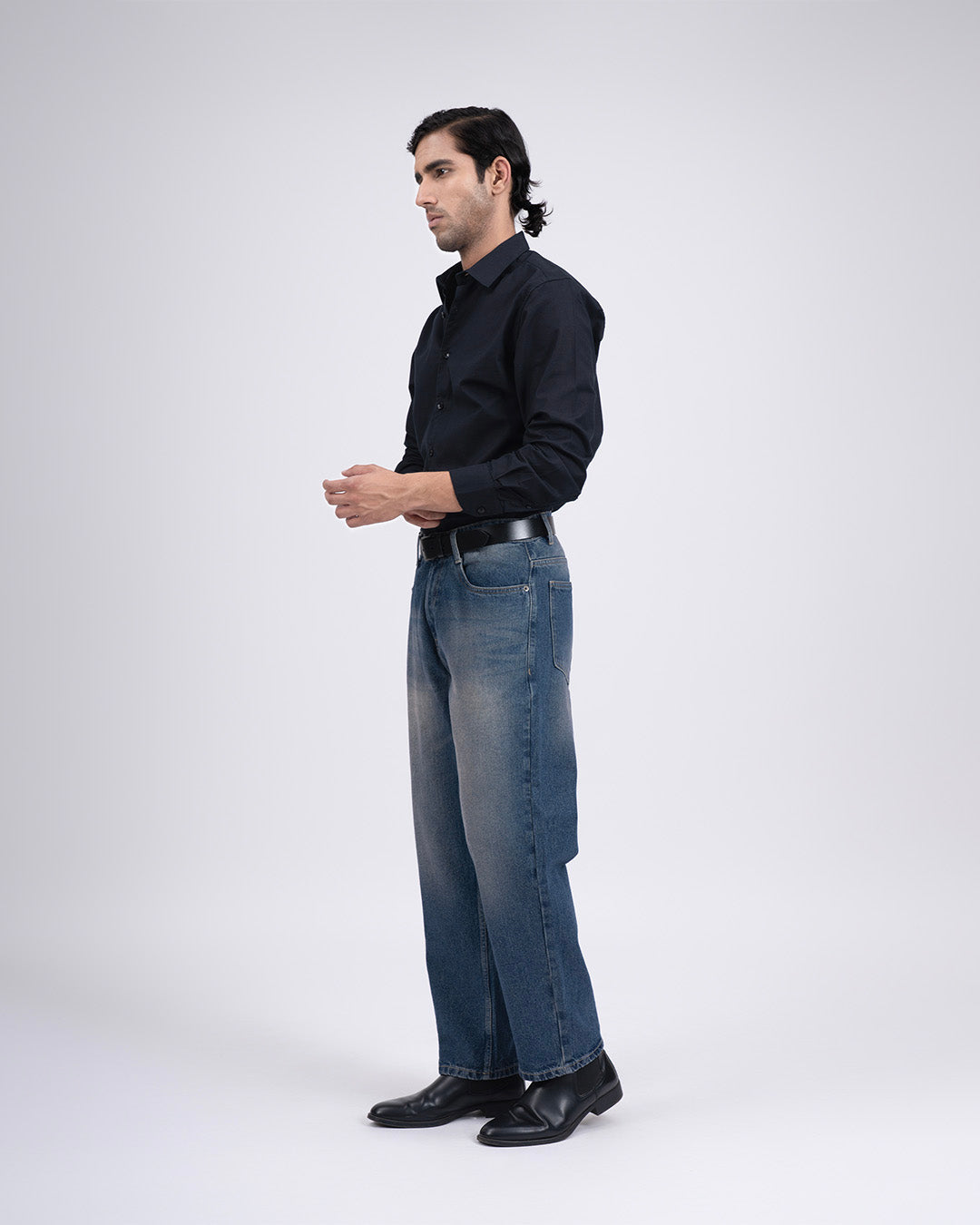 Premium Oxford Cotton Shirt In Black