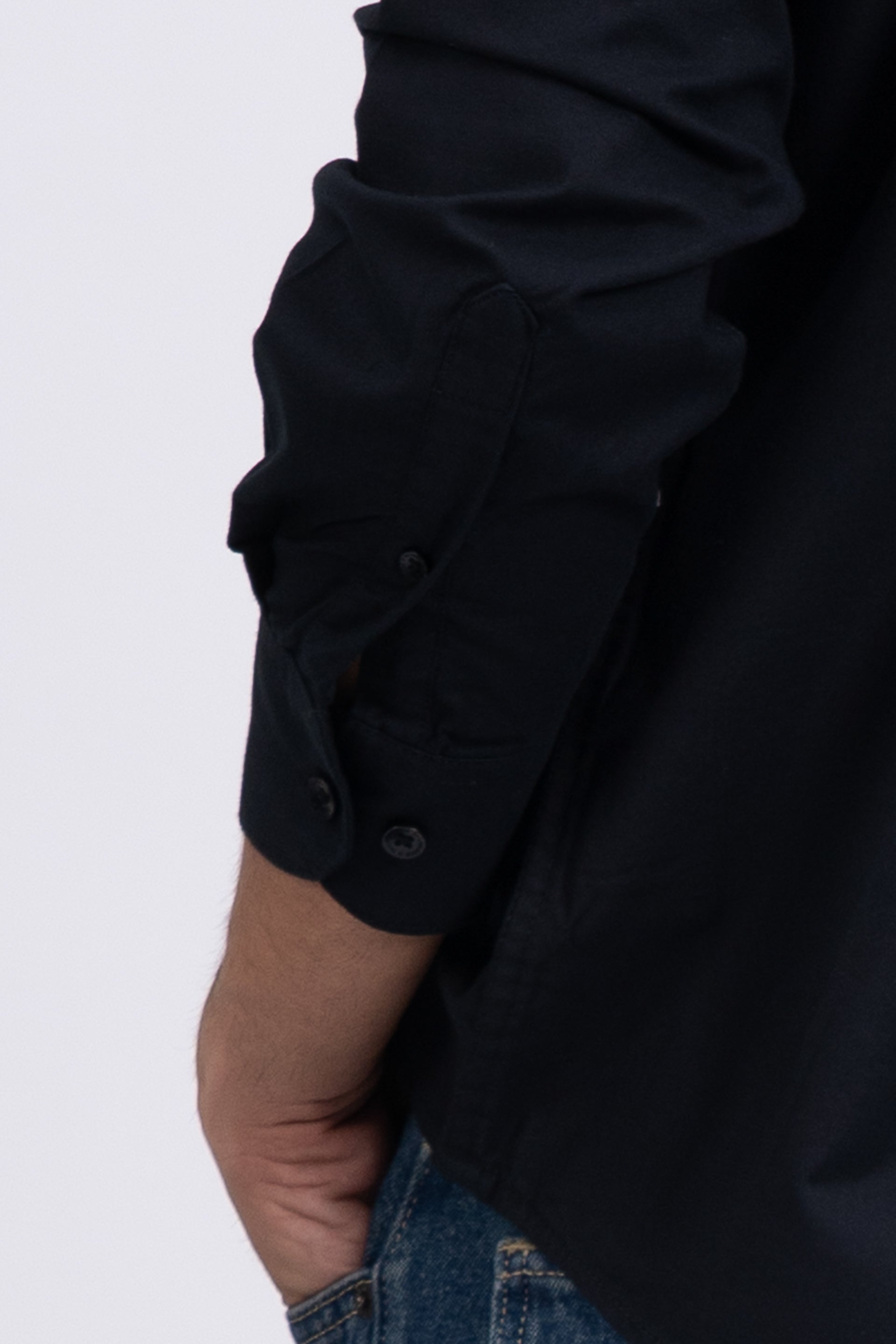 Premium Oxford Cotton Shirt In Black