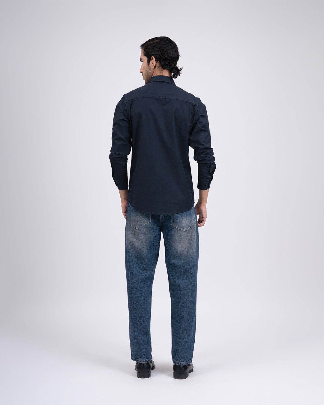 Premium Oxford Cotton Shirt In Navy