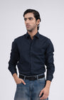 Premium Oxford Cotton Shirt In Navy
