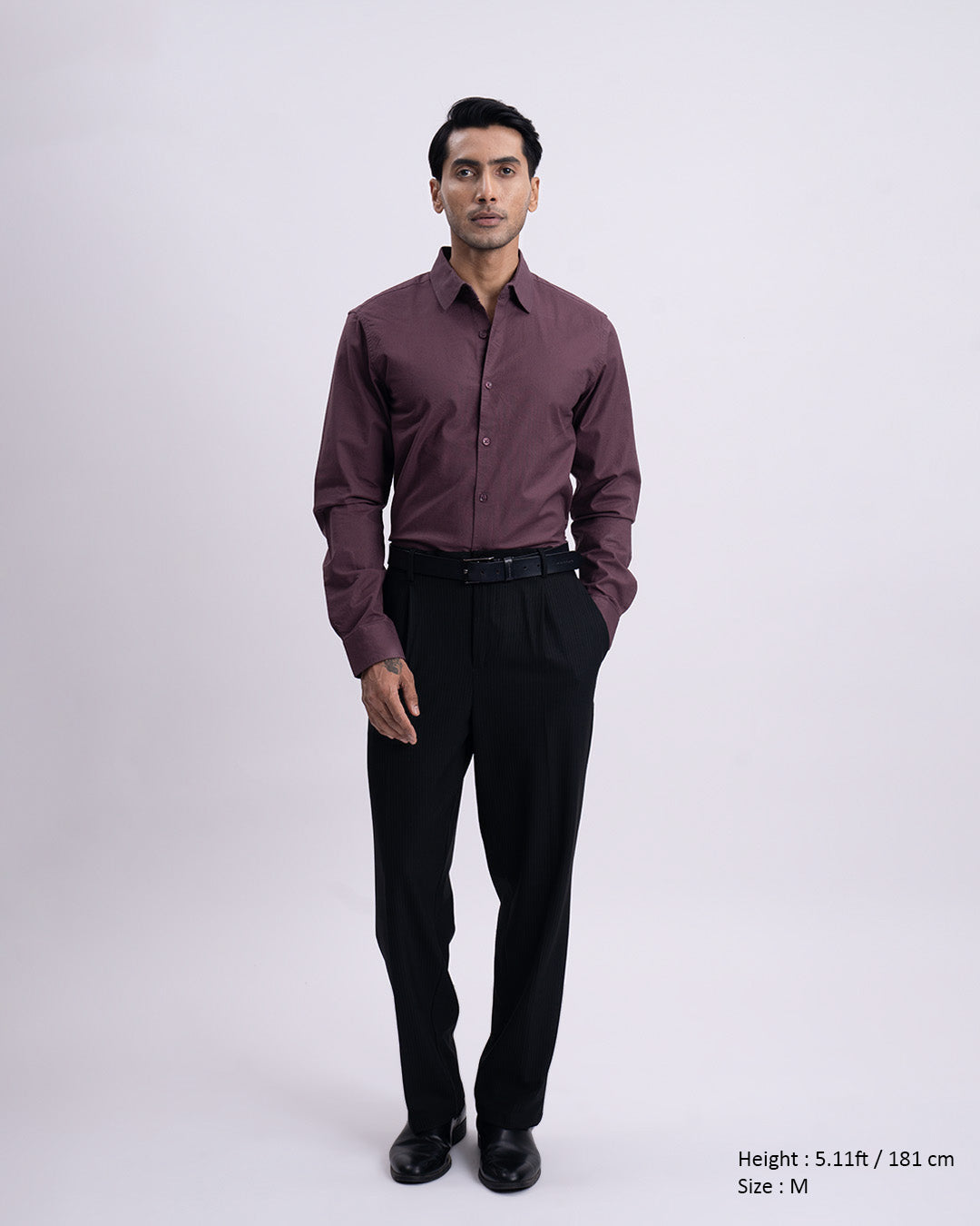 Oxford Cotton Tailored Shirt In Dark Peach
