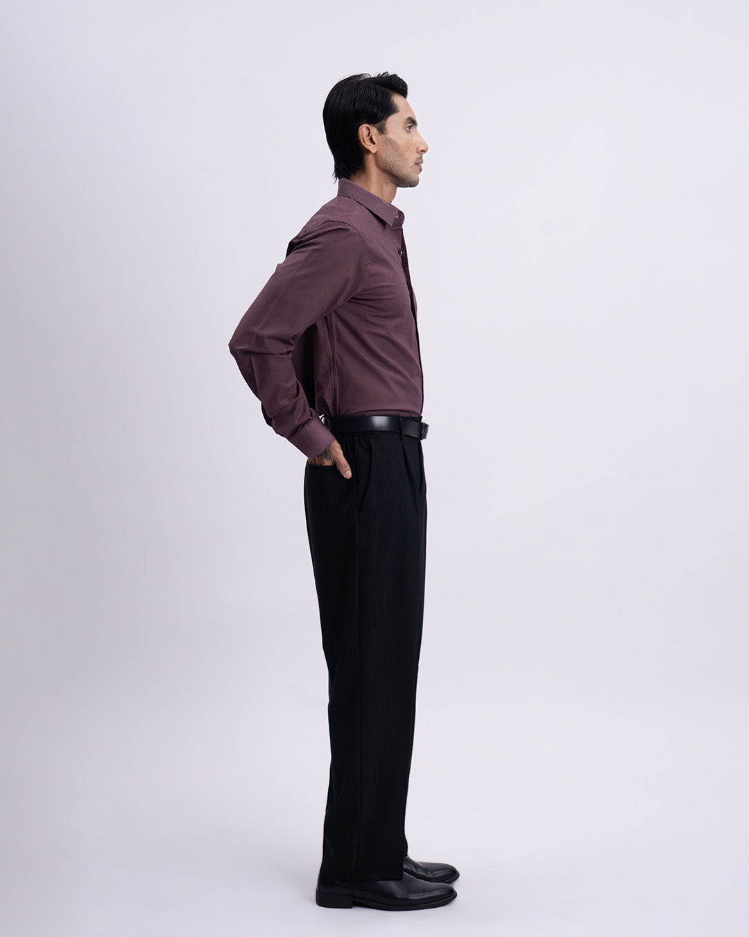 Oxford Cotton Tailored Shirt In Dark Peach