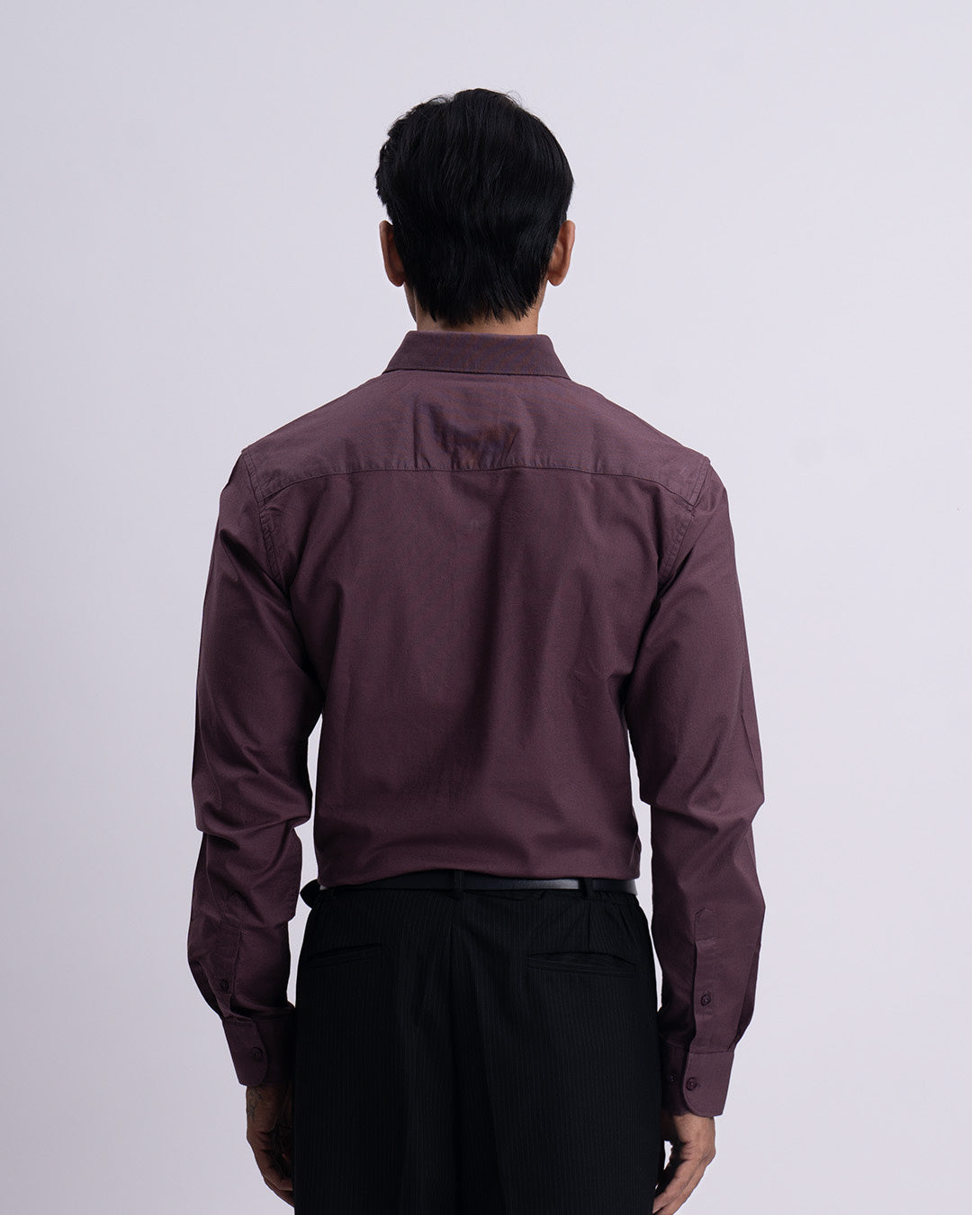 Oxford Cotton Tailored Shirt In Dark Peach