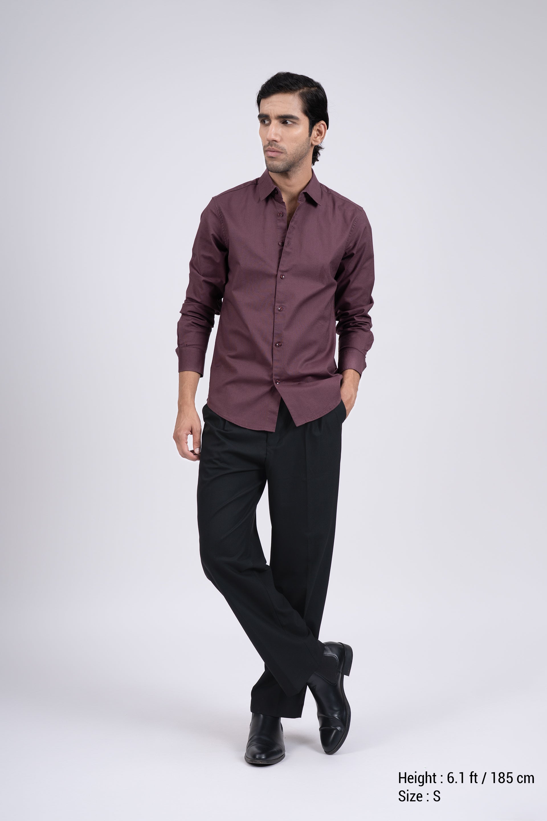 Premium Oxford Cotton Shirt In Dark Peach
