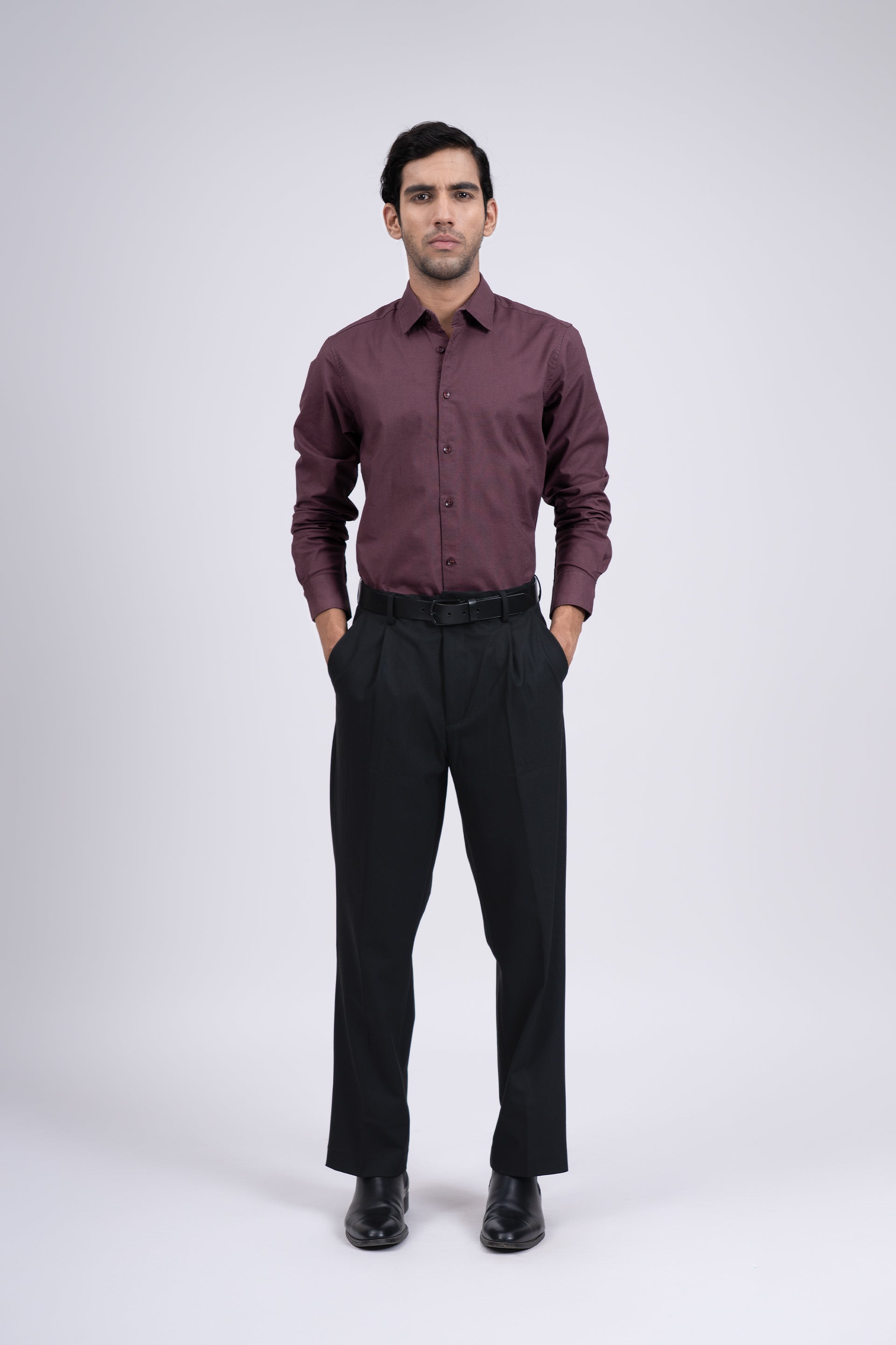 Premium Oxford Cotton Shirt In Dark Peach