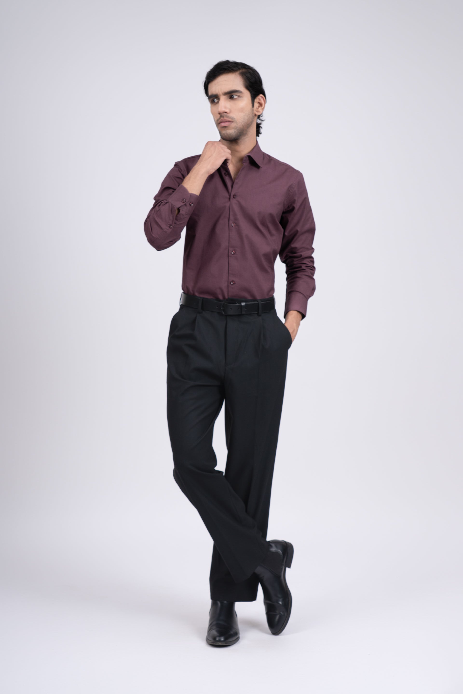 Premium Oxford Cotton Shirt In Dark Peach
