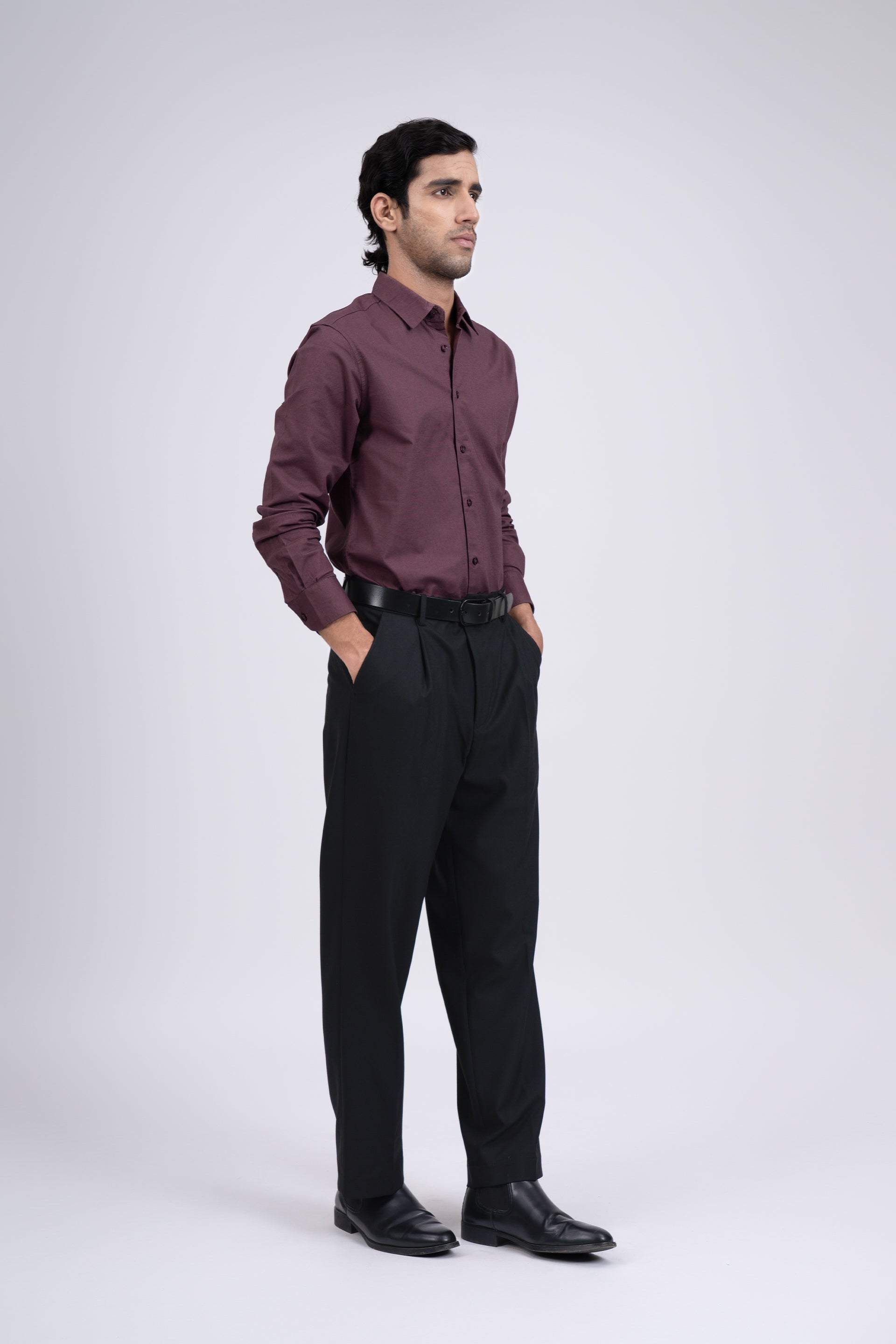 Premium Oxford Cotton Shirt In Dark Peach