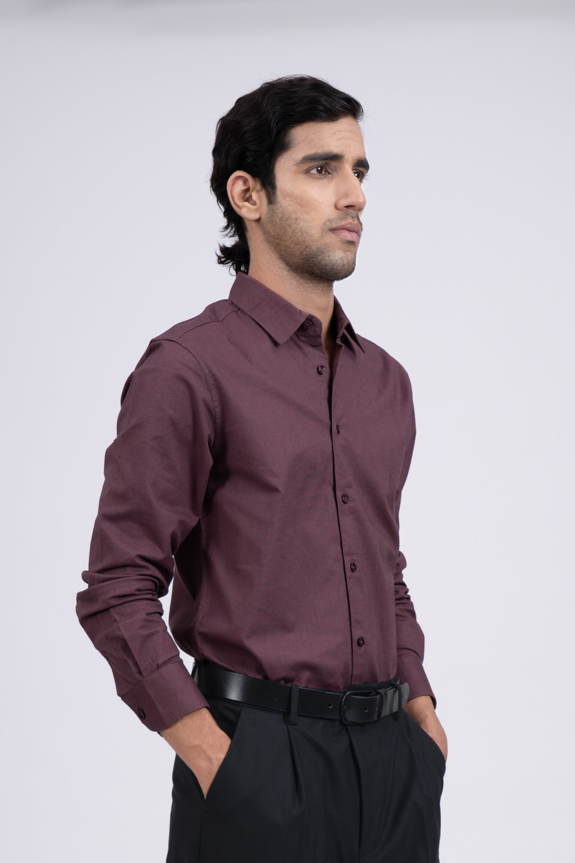 Premium Oxford Cotton Shirt In Dark Peach