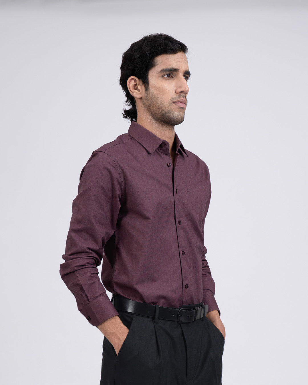 Premium Oxford Cotton Shirt In Dark Peach