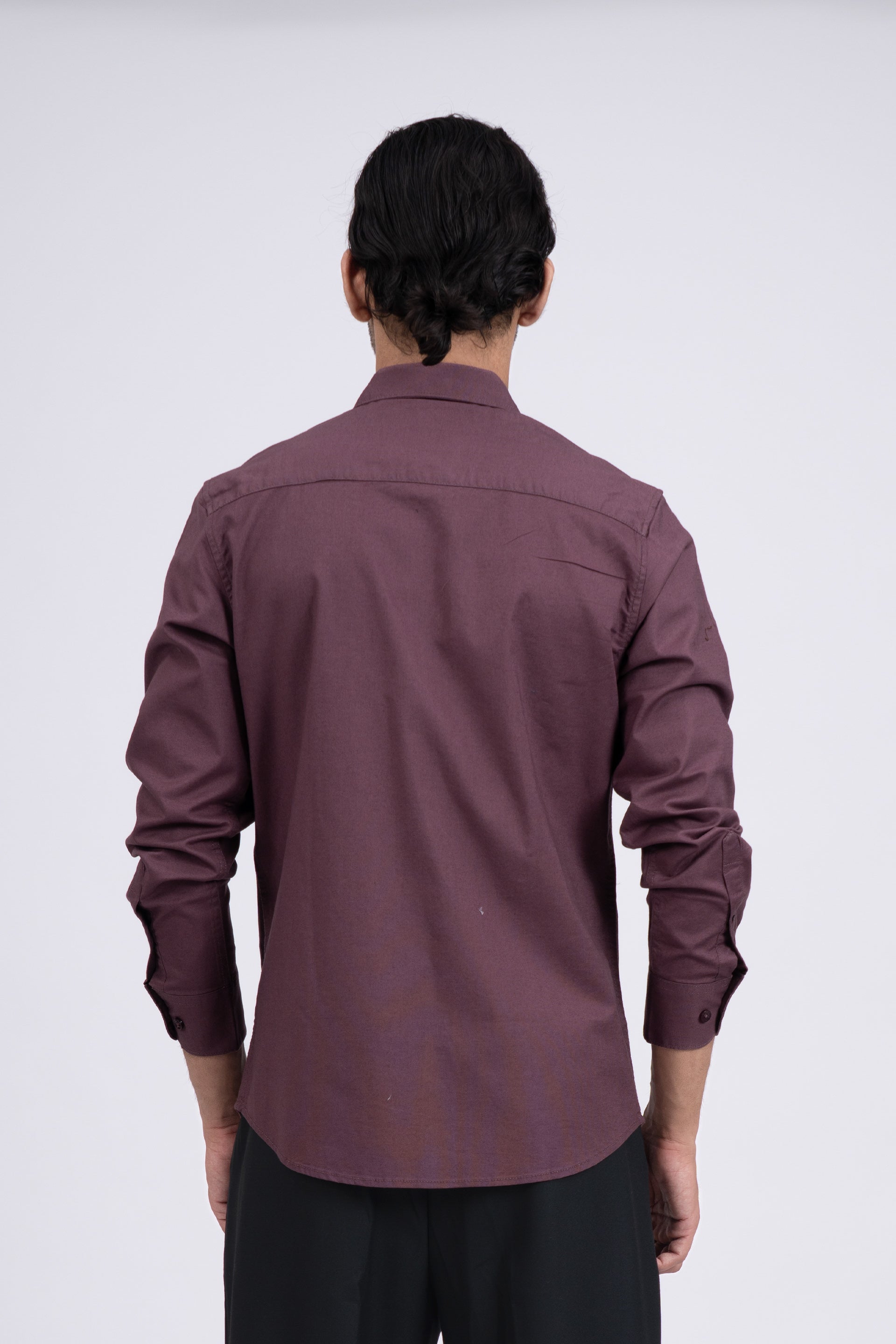 Premium Oxford Cotton Shirt In Dark Peach