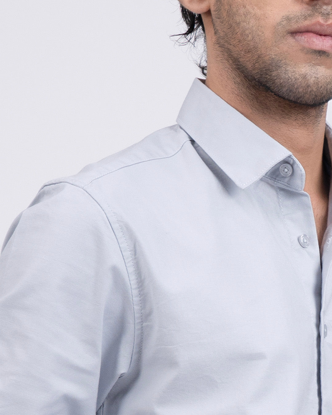 Premium Oxford Cotton Shirt In Grey