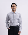 Oxford Cotton Tailored Shirt In Grey