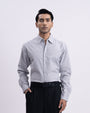 Oxford Cotton Tailored Shirt In Grey