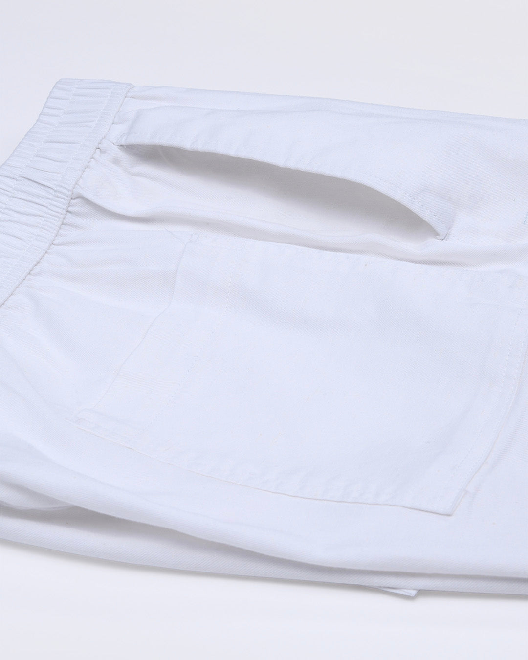 Linen Fused Tailored Pant In White