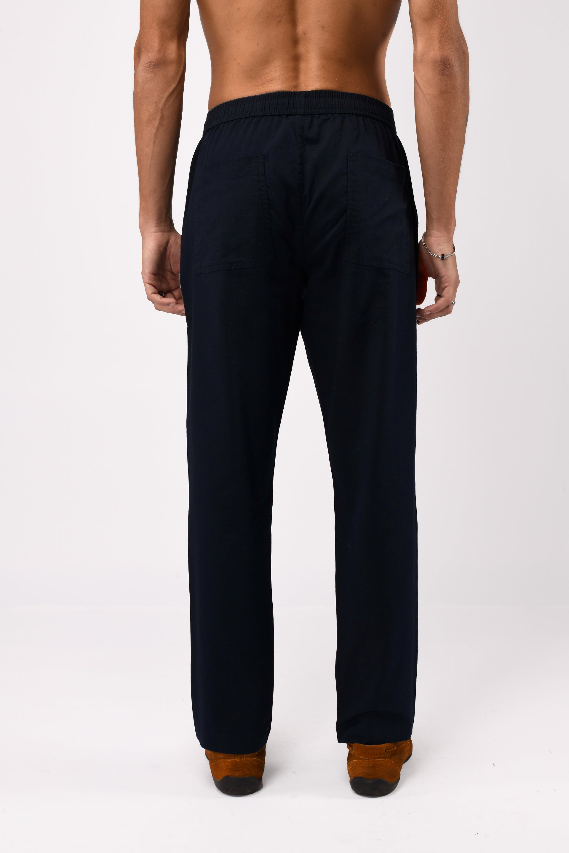 CLASSIC FUSED TAILORED LINEN PANTS