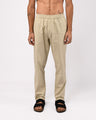 Linen Fused Tailored Pant In Beige