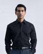 Featherlite Stretch Cotton Shirt In Black