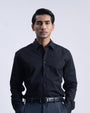 Featherlite Stretch Cotton Shirt In Black