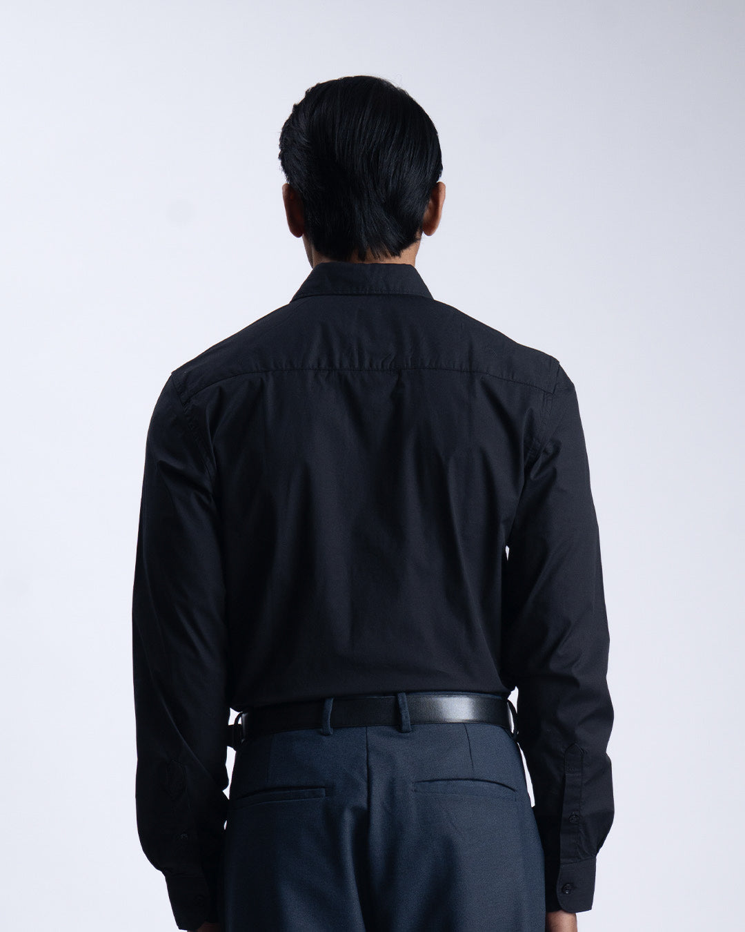 Featherlite Stretch Cotton Shirt In Black