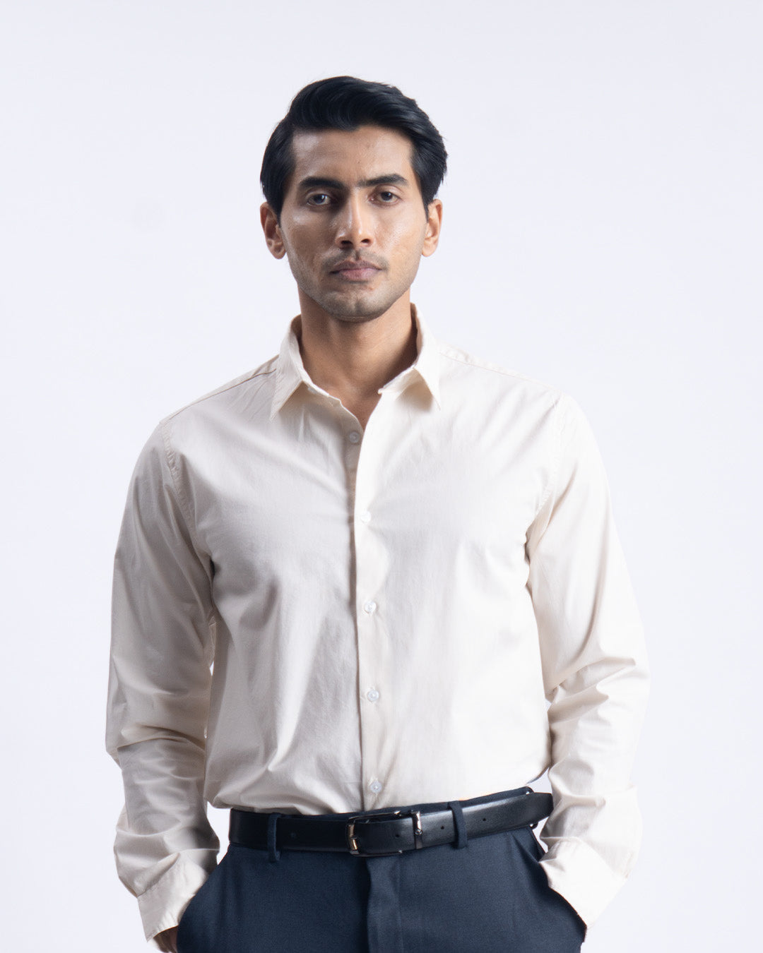 Featherlite Stretch Cotton Shirt In Cream