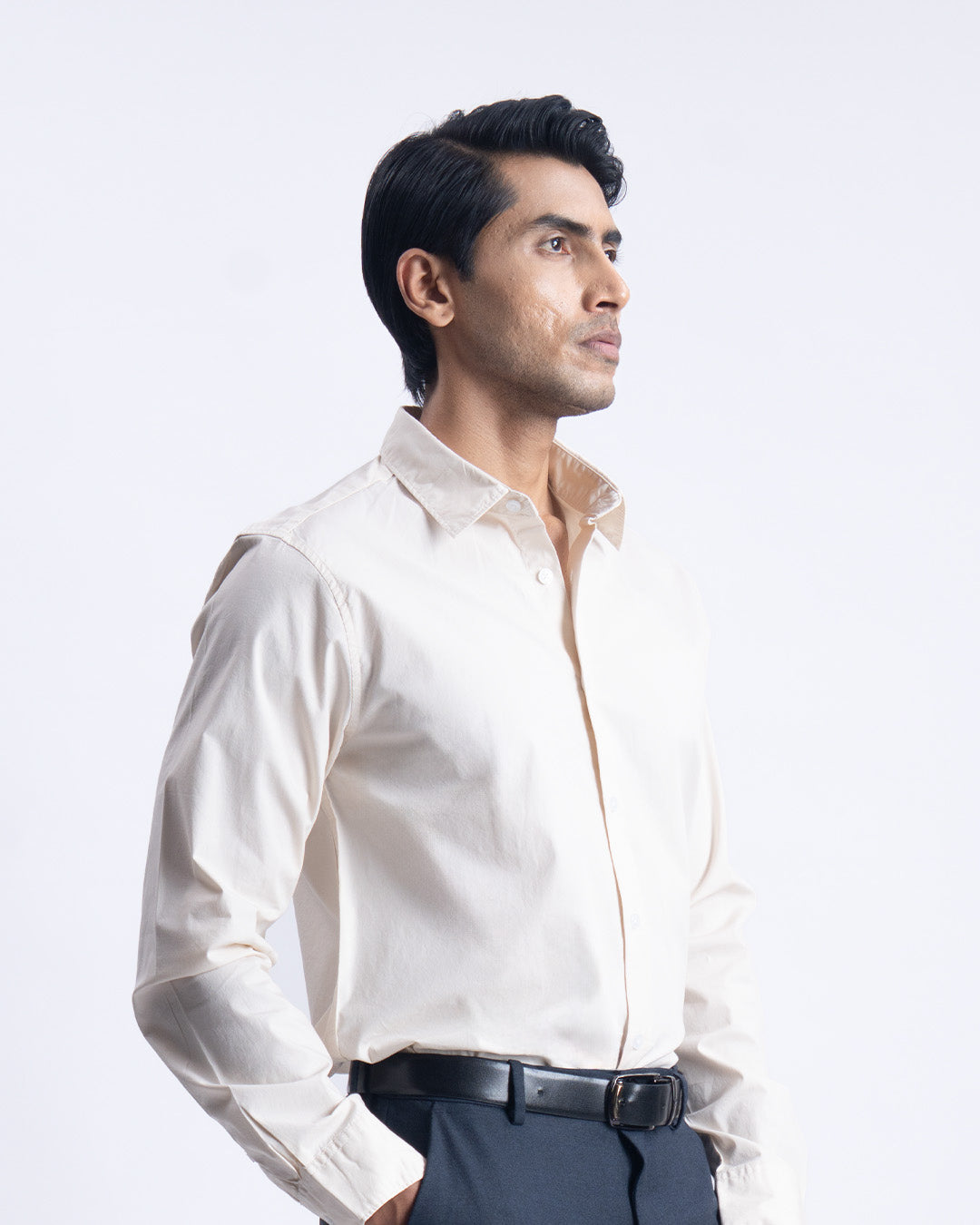 Featherlite Stretch Cotton Shirt In Cream