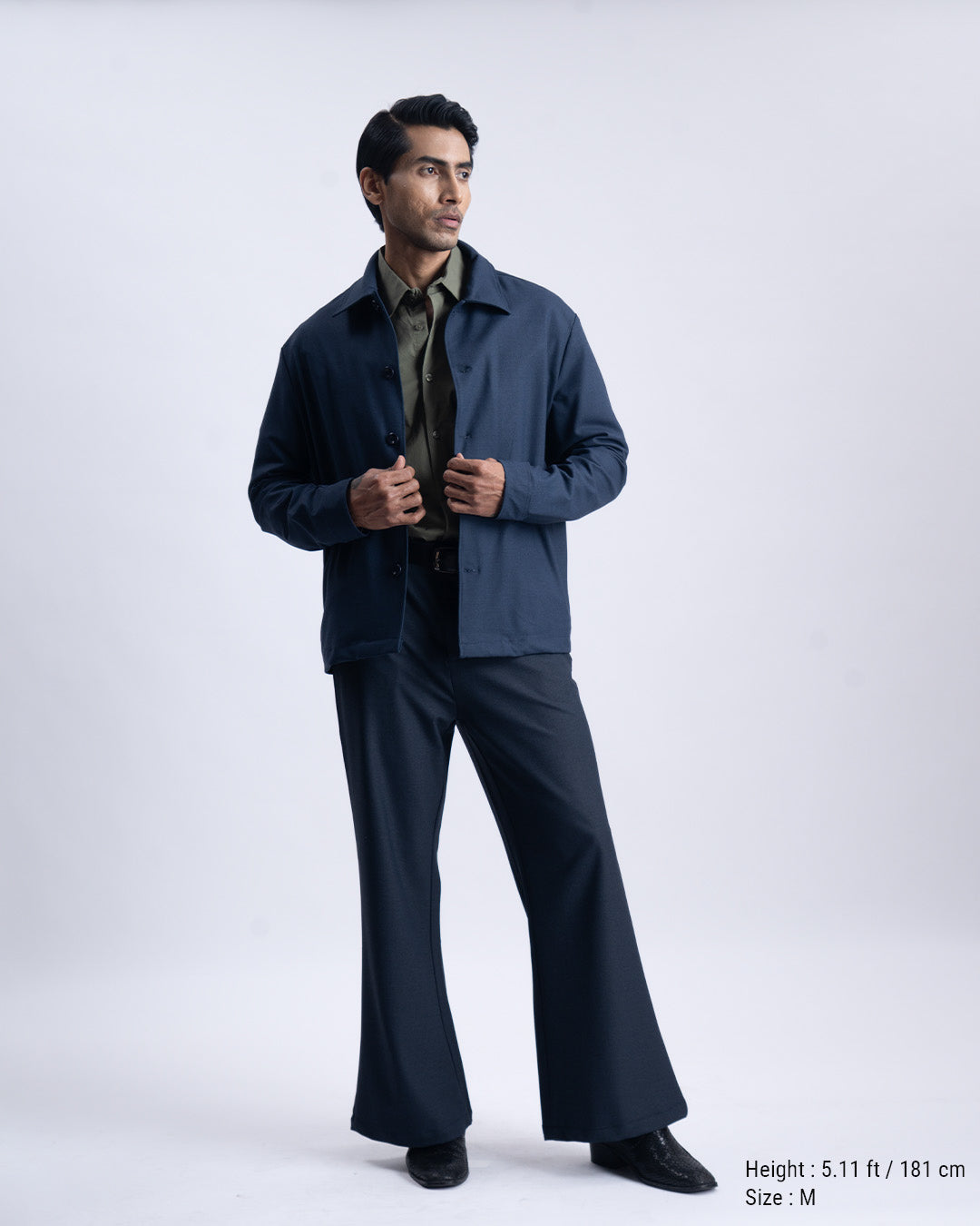 Featherlite Stretch Cotton Shirt In Olive