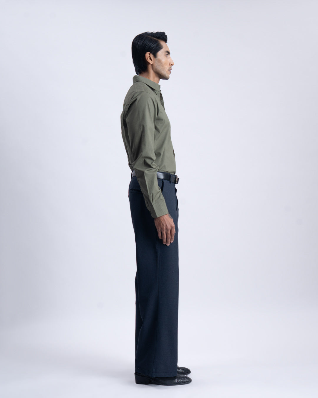 Featherlite Stretch Cotton Shirt In Olive