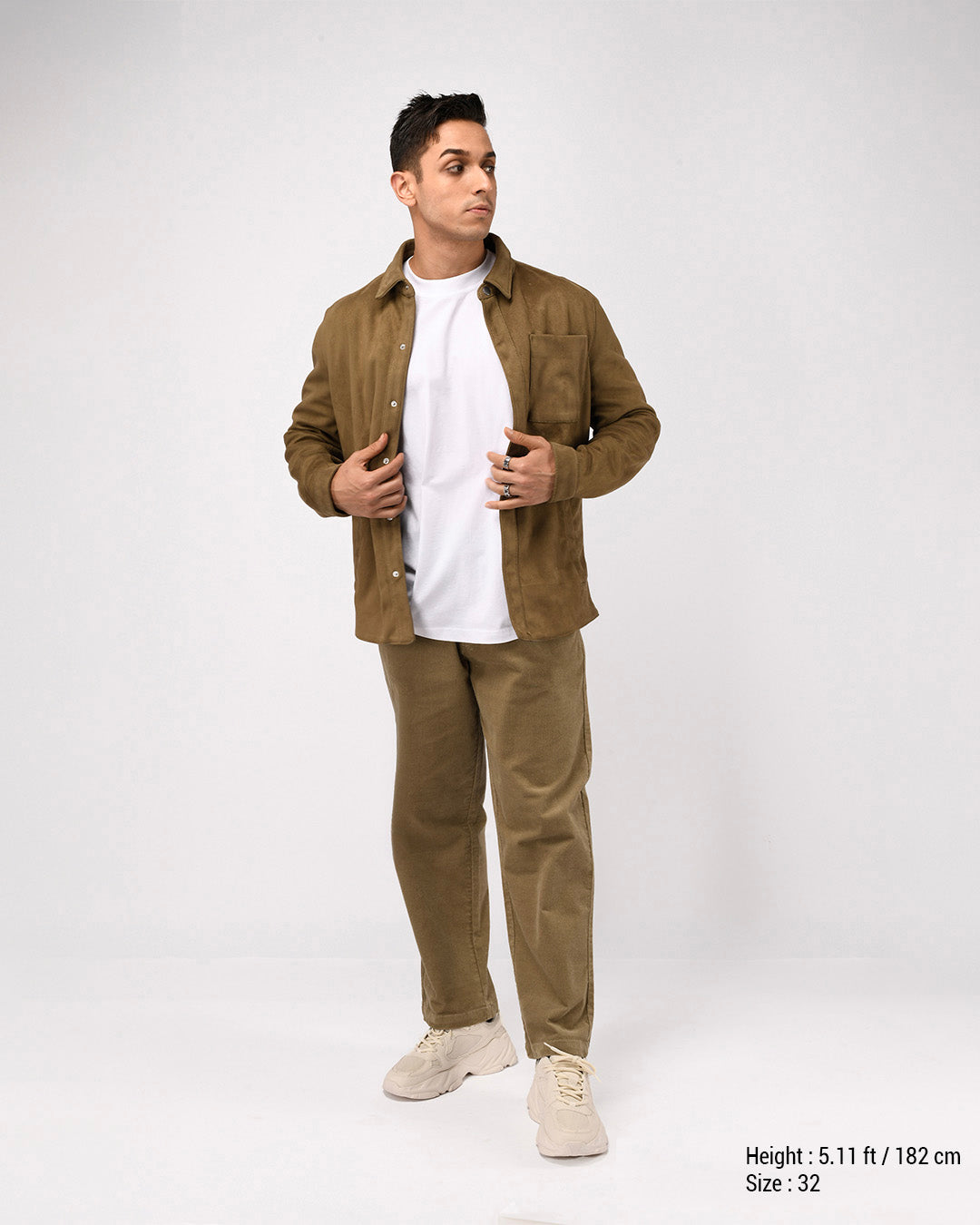 Soft Corduroy Relaxed Pants In Beige