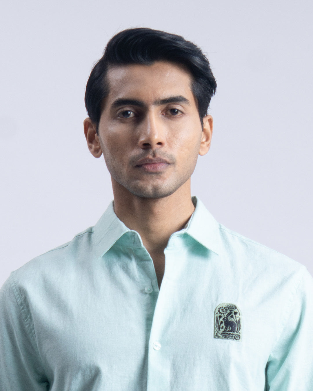 Linen Cotton Quiet Craft Shirt In Mint Green