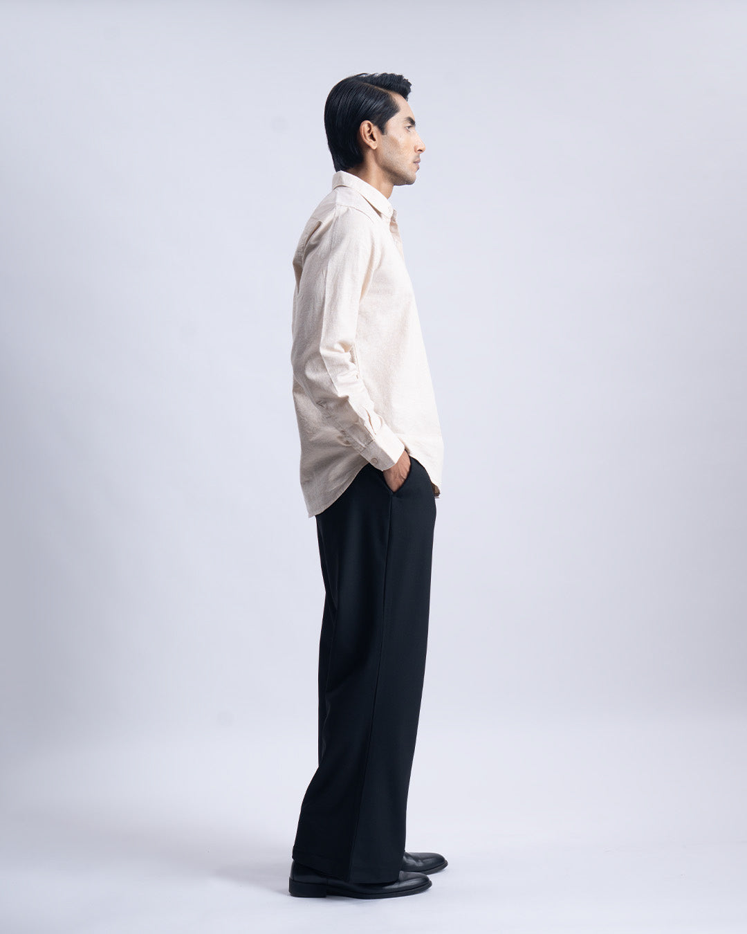 Linen Cotton Quiet Craft Shirt In Beige