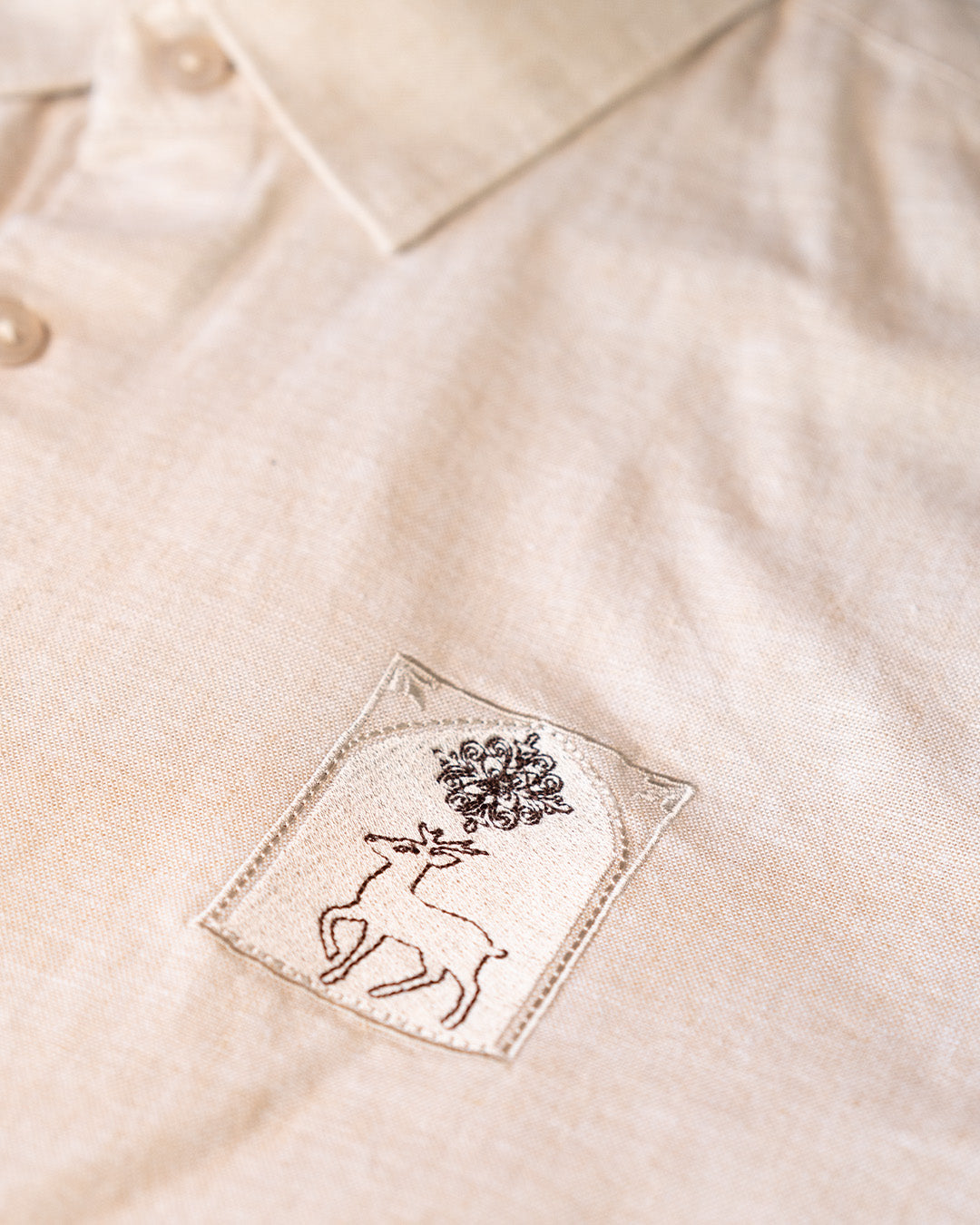 Linen Cotton Quiet Craft Shirt In Beige