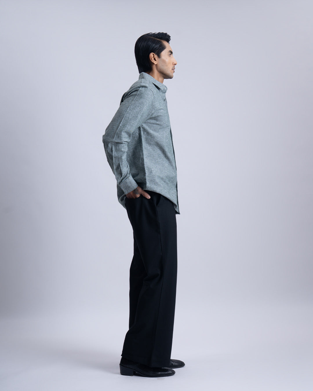 Linen Cotton Quiet Craft Shirt In Green