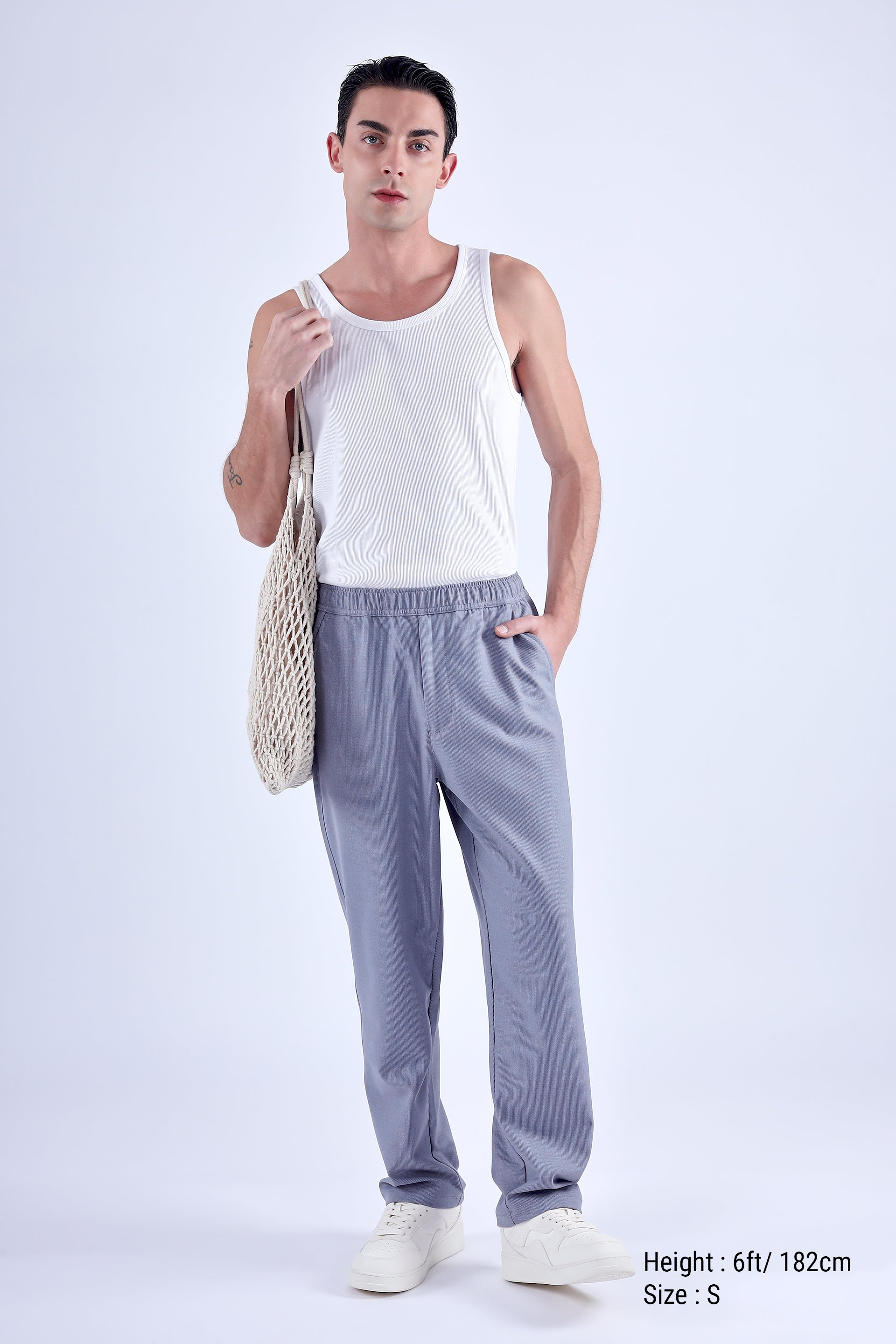 MIRACLE FLOW RELAXED TROUSER IN BLUE