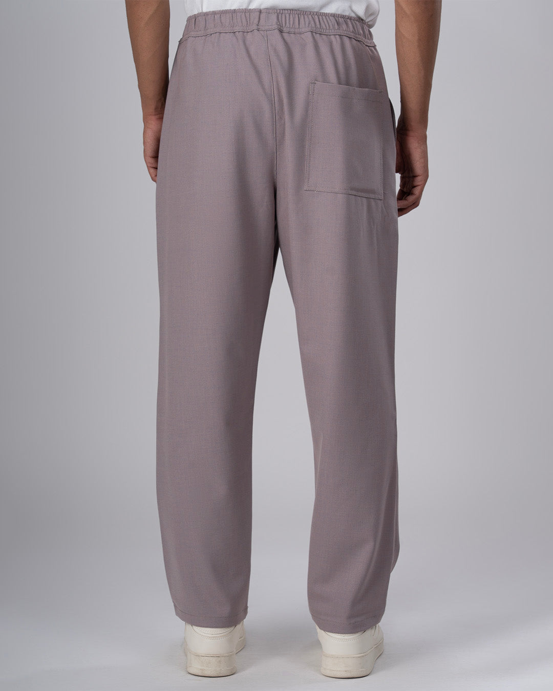 Easy Iron Striped Flexiwaist Relaxed Trouser In Pink