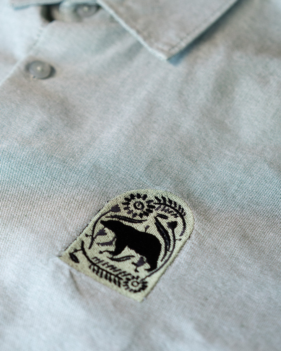 Cotton Oxford Thread Craft Shirt In Green