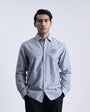 Cotton Oxford Thread Craft Shirt In Grey