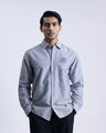 Cotton Oxford Thread Craft Shirt In Grey