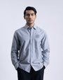 Cotton Oxford Thread Craft Shirt In Grey
